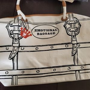 JKC Jessica Kagan Cushman EMOTIONAL BAGGAGE tote